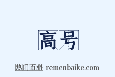 高号是什么意思的图片